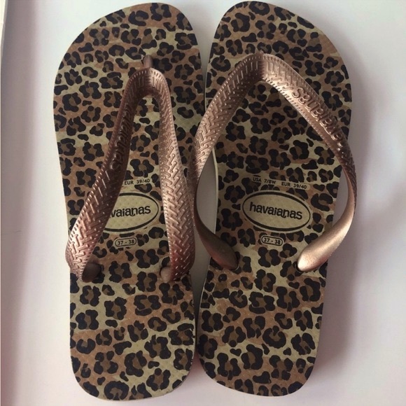 Havaianas Leopard Print Flip Flops - Picture 4 of 9